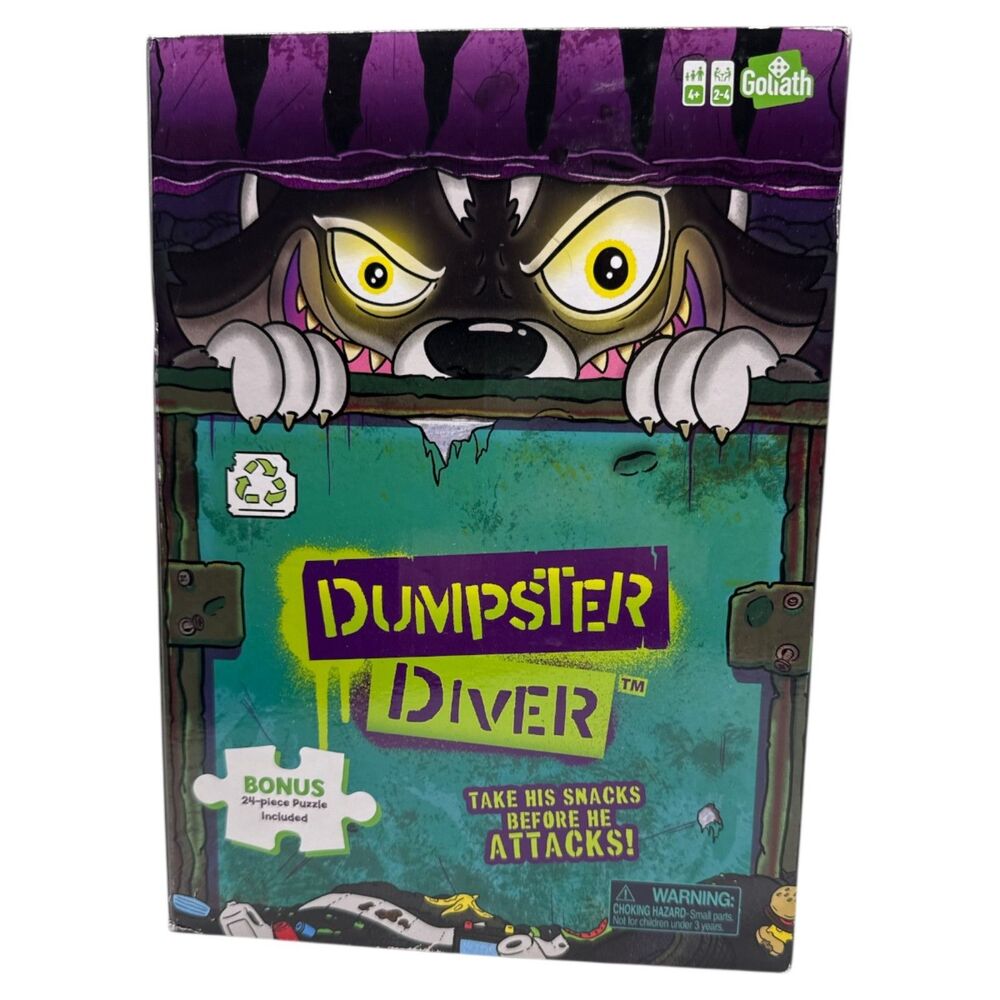 Dumpster Diver game ages 4 and up interactive family fun Goliath Board Games
